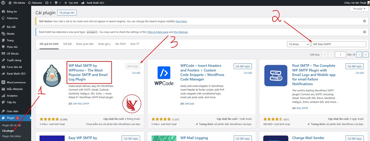 Hướng dẫn cài đặt plugin WP Mail SMTP