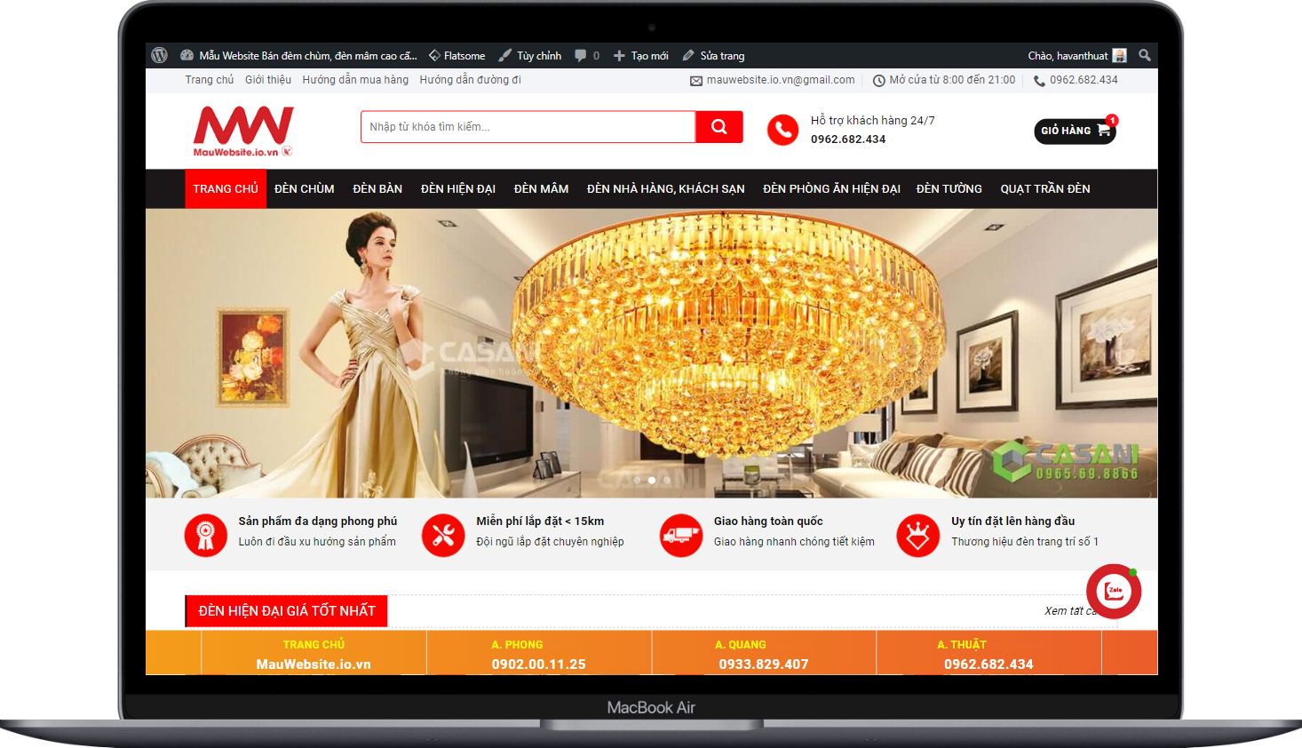 ShoppingWeb  Bán đèn chùm, đèn mâm cao cấp