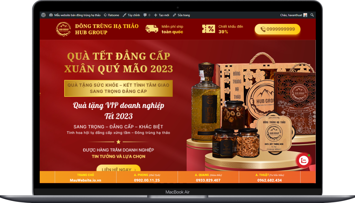 Mẫu Webiste Bán Đông Trùng Hạ Thảo