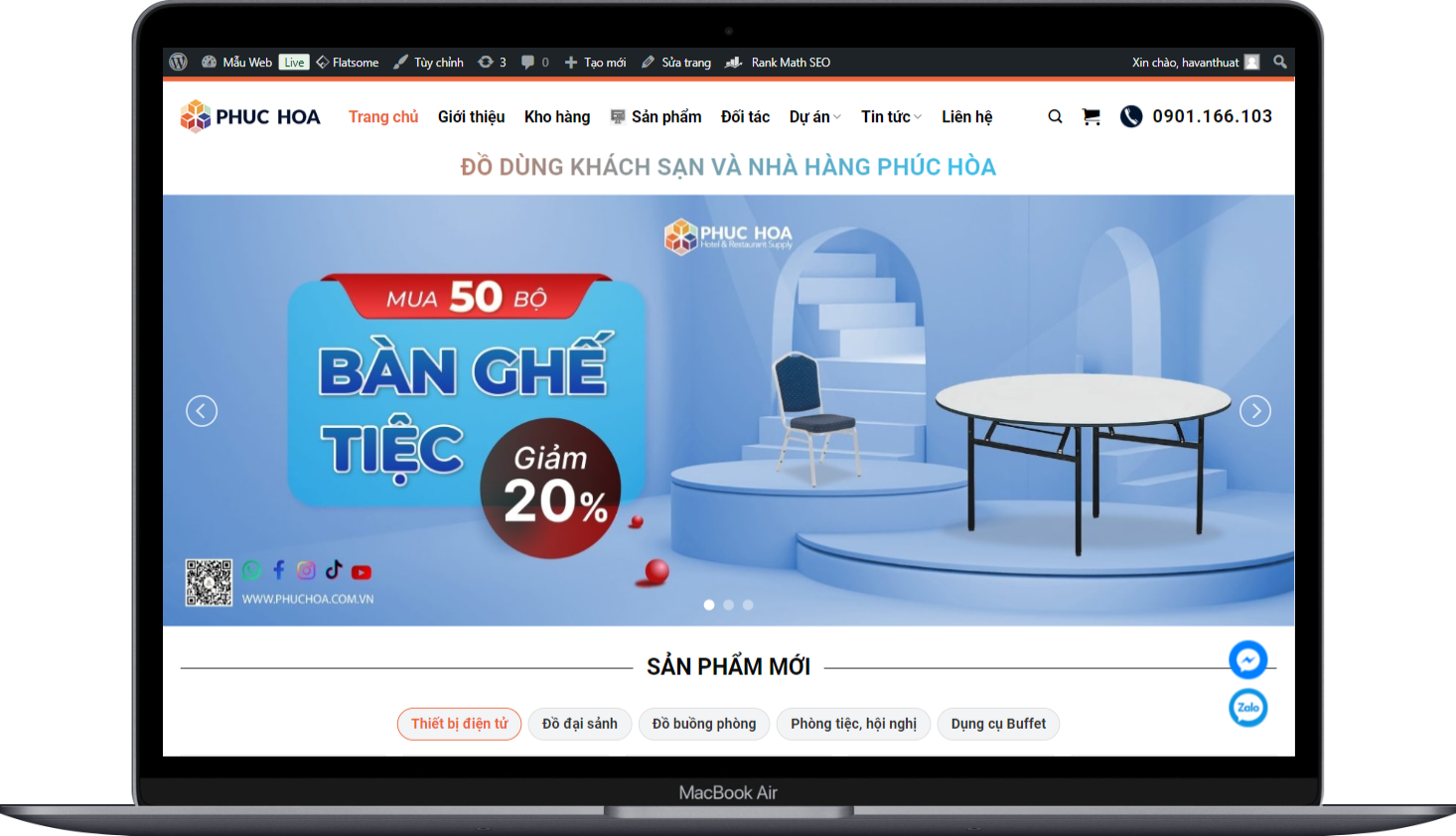 ShoppingWeb  bán thiết bị, đồ dùng khách sạn nhà hàng
