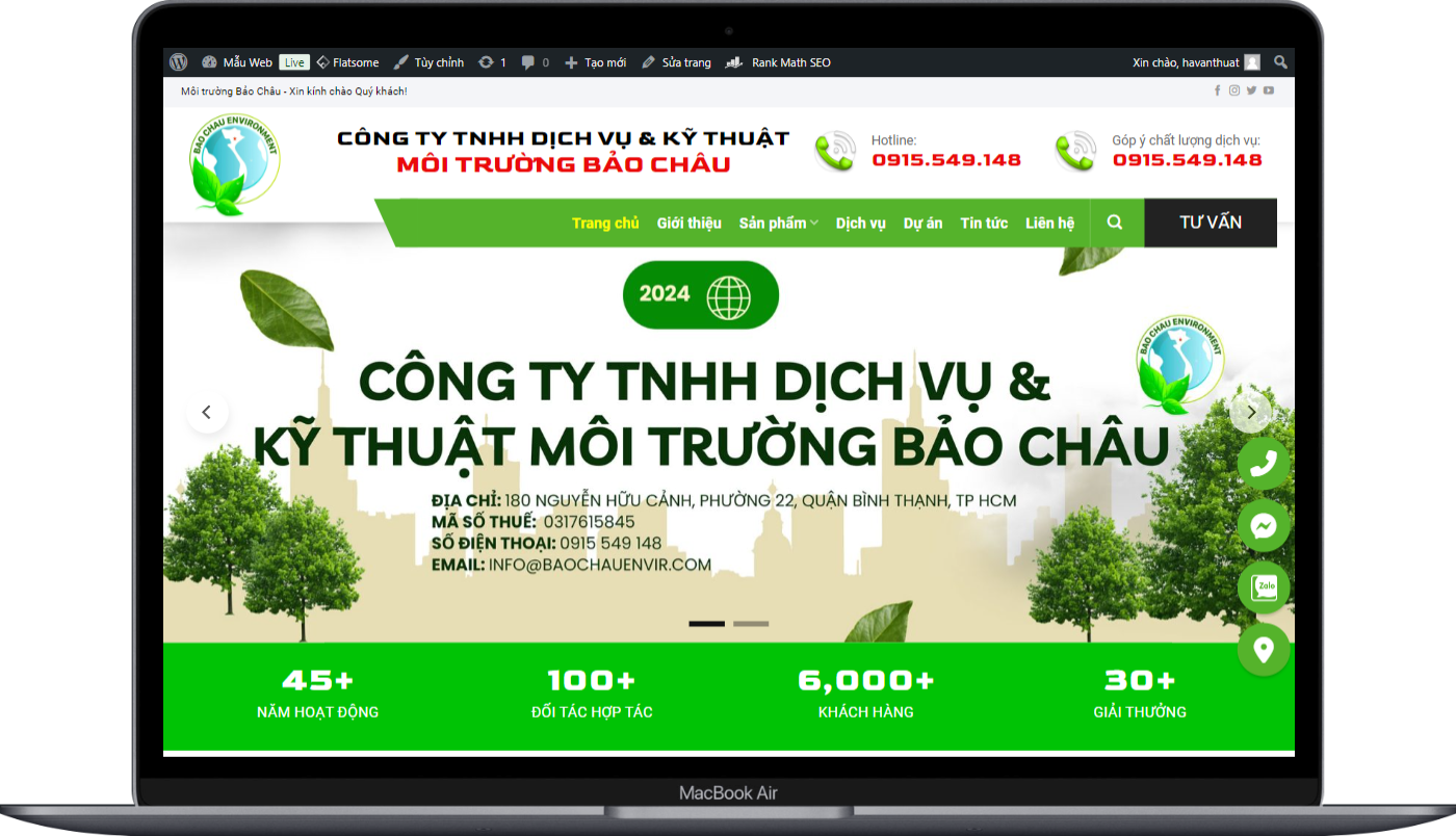 ShoppingWeb  giới thiệu công ty môi trường