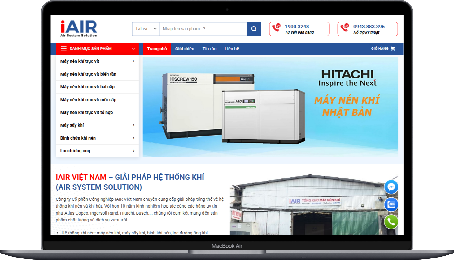 ShoppingWeb  bán máy nén khí, máy sấy khí
