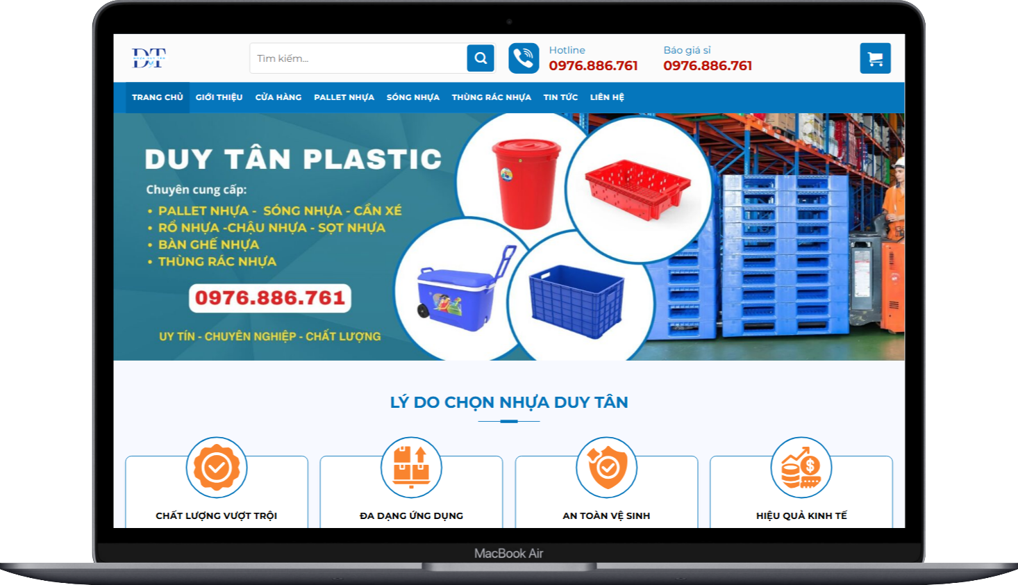 ShoppingWeb  bán sản phẩm Pallet nhựa Duy Tân