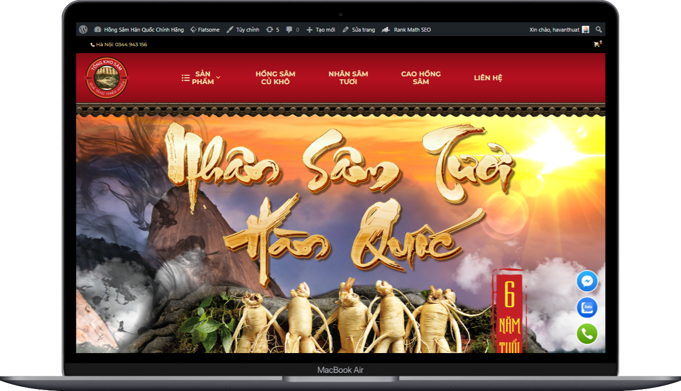 ShoppingWeb  bán hồng sâm Hàn Quốc