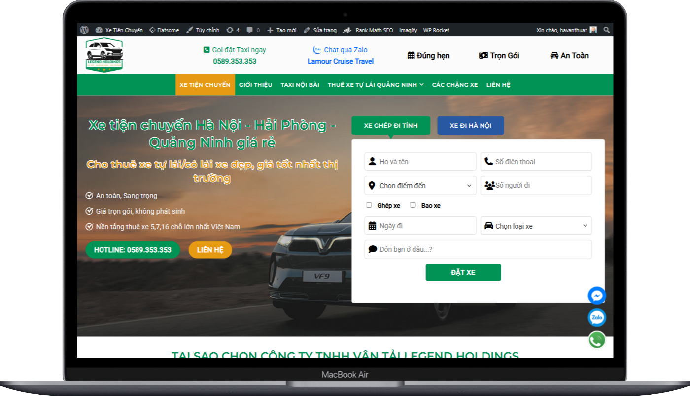 ShoppingWeb  dịch vụ xe ghép, xe tiện chuyến