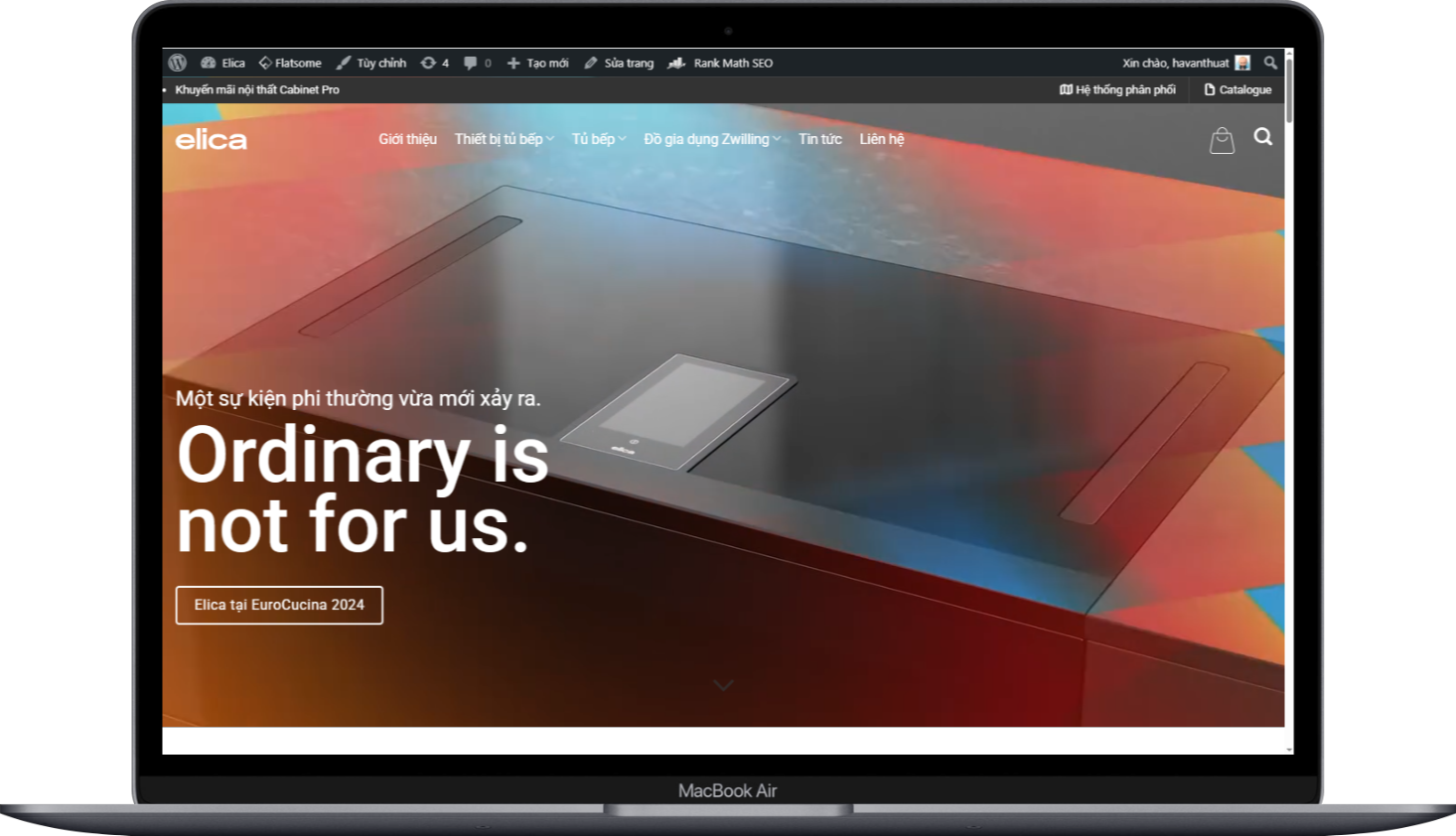 Mẫu Website bán thiết bị tủ bếp, đồ gia dụng